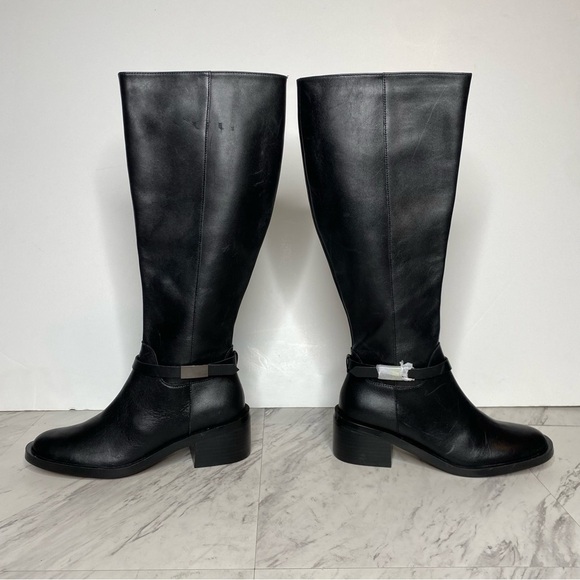 New! Linea Paolo Kamile Black Wide Calf Riding Boot 6M - Picture 8 of 15
